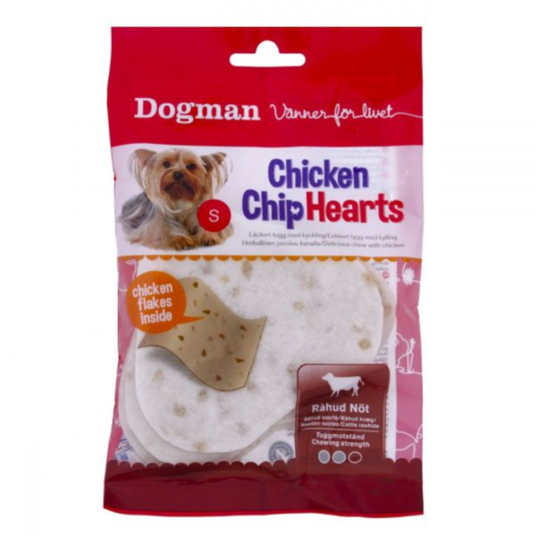 Dogman Hundgodis Chicken Chip Hearts